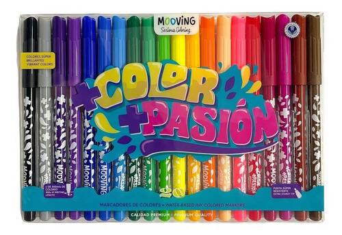 Marcadores Mooving Coloring Estuche X 20 Colores 3021020