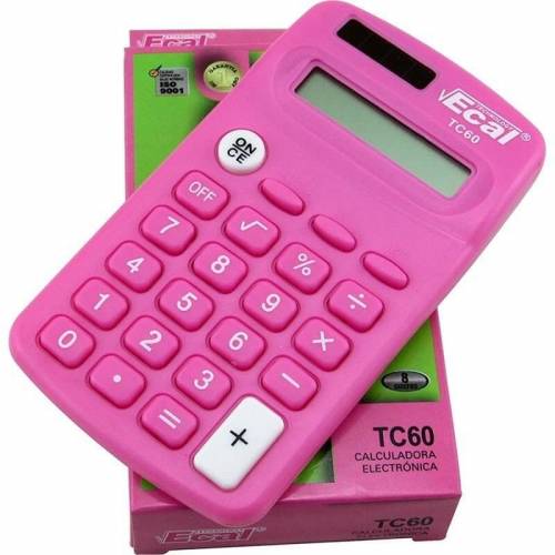 Calculadora Ecal Tc60 8 Digitos Rosa