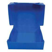 Caja Archivo Plstico Corrugado Azul Oficio 12 Cm 