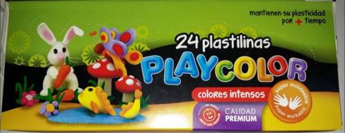 Plastilina Playcolor X 24 Celeste
