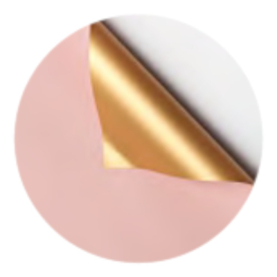 Papel Coreano Rexon 57X57Cm Bicolor Dorado 056 Rosa 08 Paq X 10