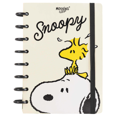 Cuaderno Mooving A5 C/Discos Snoopy 80H + Stickers1721134 