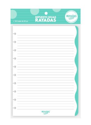 Repuesto De Cuaderno Mooving Loop A5 X 30H Rayado 1722011 
