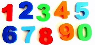 Goma Eva Números 5 Cm Mediano Bolsa X 100