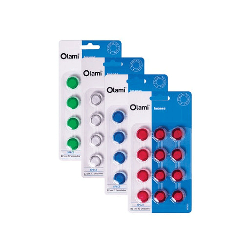 Imanes 2Cm En Blister Olami X 12 Unid Mt905