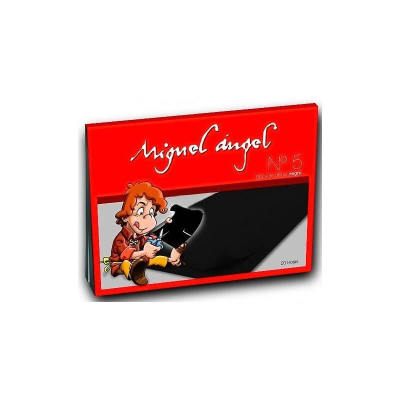 Block De Dibujo Nº5 Miguel Angel X 20 Hjs Negro