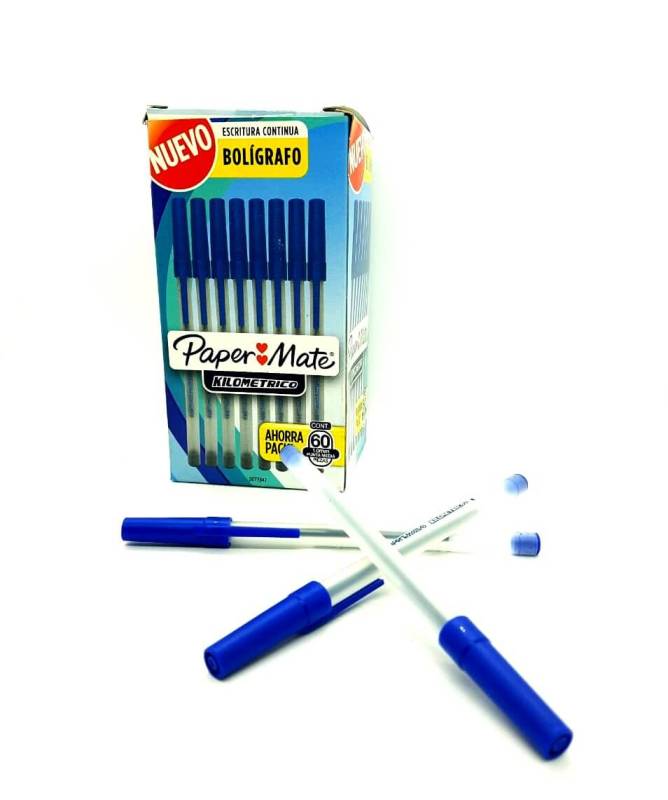 Boligrafo Paper Mate Kilometrico Azul Caja X 60 Unid 2077847