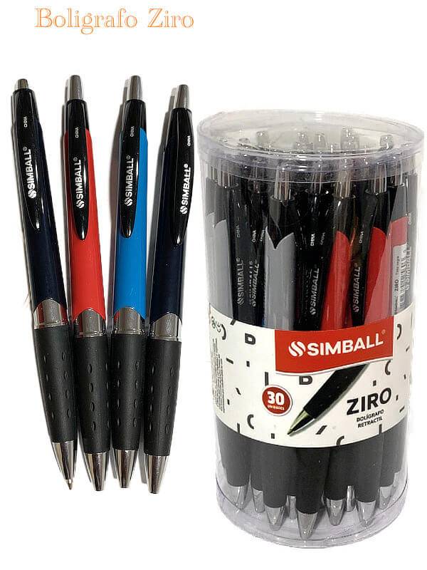 Boligrafo Simball Ziro Retractil Negro