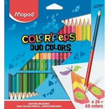 Lapices De Colores Maped Duo Largos X 24