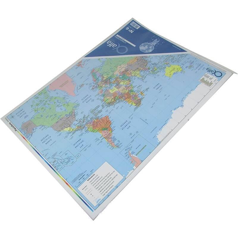 Mapa Alfa N°6 Físico Político Planisferio 25 Hjs