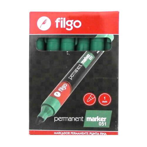 Marcador Filgo 051 Permanente Pta Red Verde