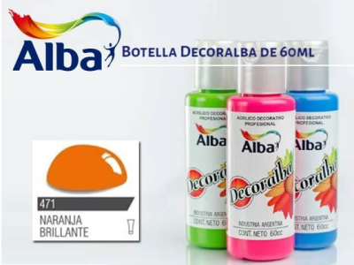 Decoralba Acrílico 60 Ml 471 - Naranja Brillante 