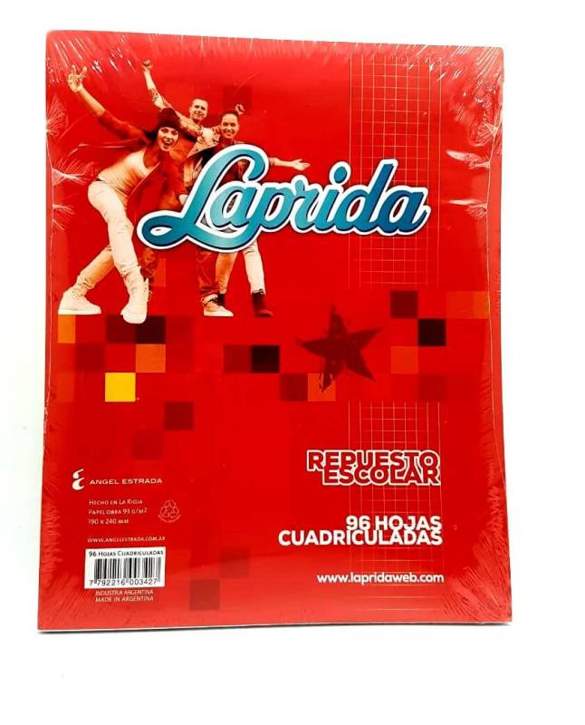 Repuesto Laprida N°3 X 96 Hjs Cuadriculado