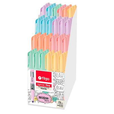 Resaltador Filgo Exhibidor Lighter Fine Pastel X 72 Un