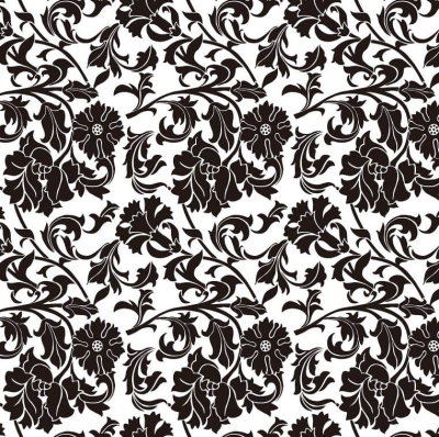 Rollo Autoadhesivo Oritec Flores Blanco Y Negro X 10 Mts 740