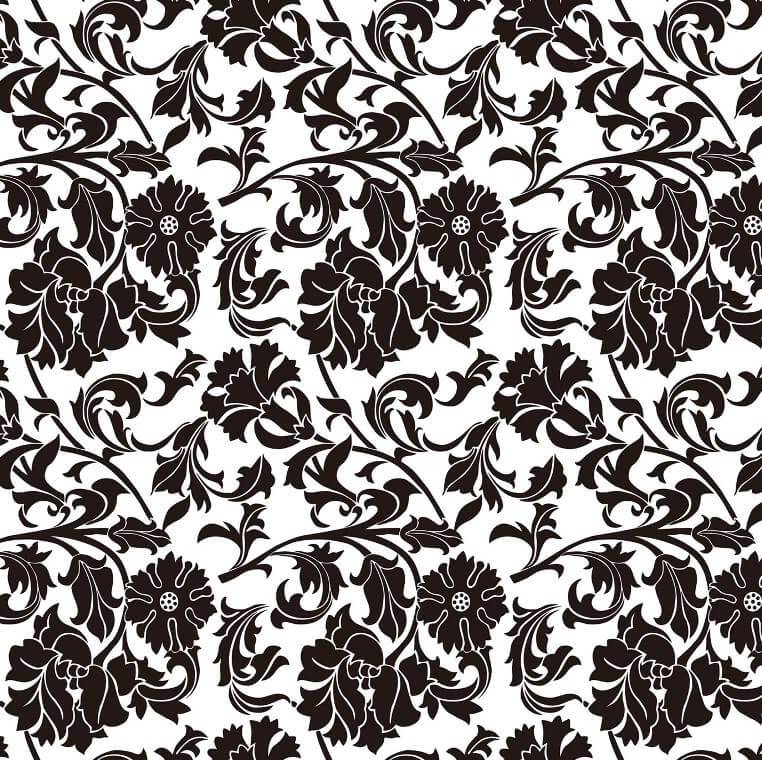 Rollo Autoadhesivo Oritec Flores Blanco Y Negro X 10 Mts 740