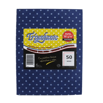 Cuaderno Triunfante Lunares T/D 48 Hjs Rayado Azul