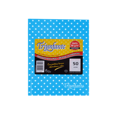 Cuaderno Triunfante Lunares T/D 48 Hjs Rayado Celeste