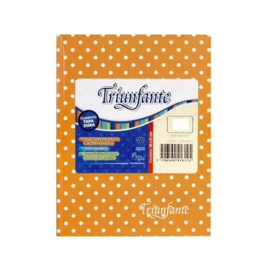 Cuaderno Triunfante Lunares T/D 48 Hjs Rayado Naranja