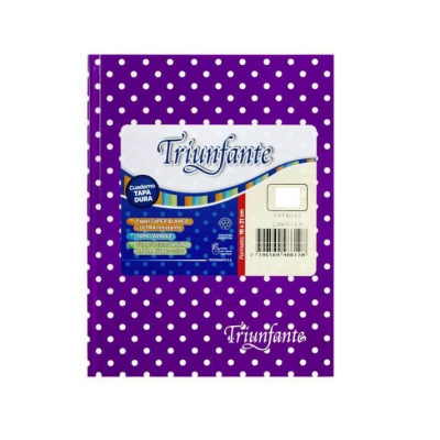 Cuaderno Triunfante Lunares T/D 48 Hjs Rayado Lila