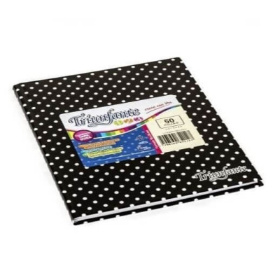 Cuaderno Triunfante Lunares T/D 48 Hjs Rayado Negro
