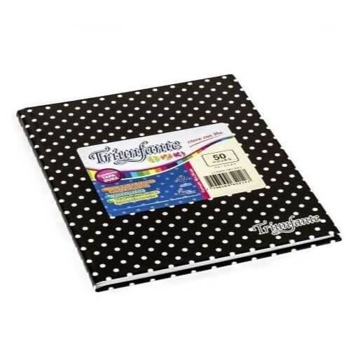 Cuaderno Triunfante Lunares T/D 48 Hjs Rayado Negro