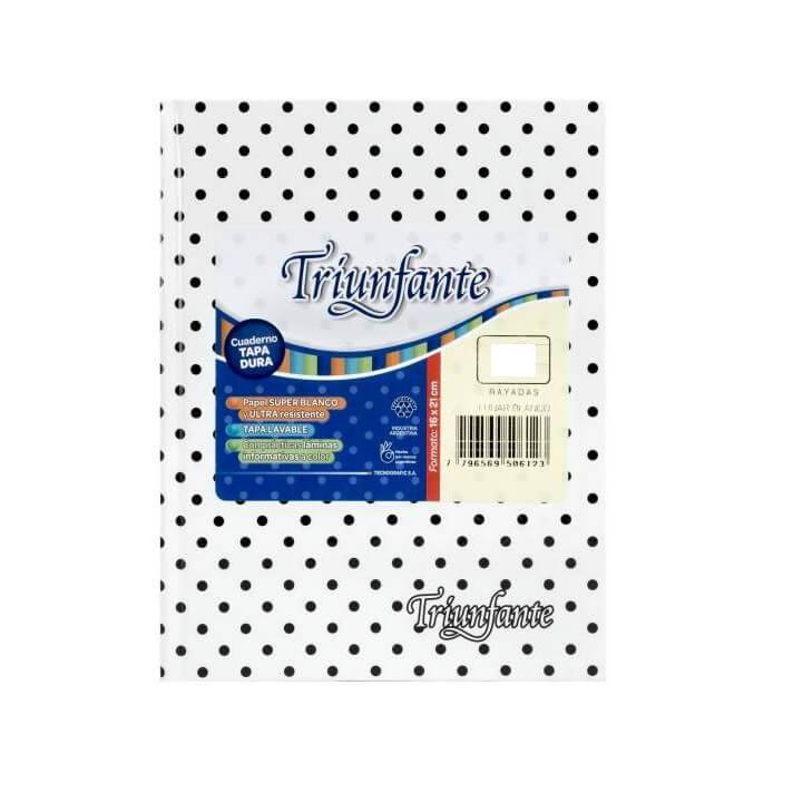 Cuaderno Triunfante Lunares T/D 48 Hjs Rayado Blanco