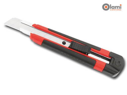 Cutter Olami Grande 18Mm C/Guia De Metal Y Grip Goma Tri203