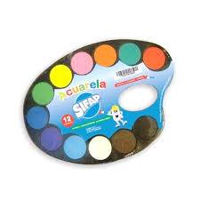 Acuarela Sifap C/Paleta Y Pincel X 12 Colores