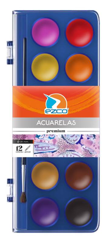 Acuarela Ezco Premium X 12 Colores
