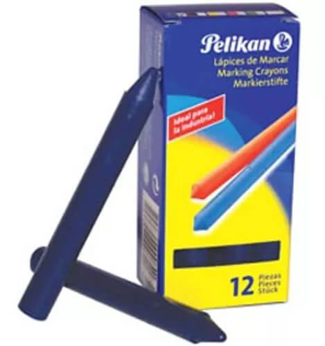 Tizón Marcador Pelikan 762 De Cera Azul Caja X 12