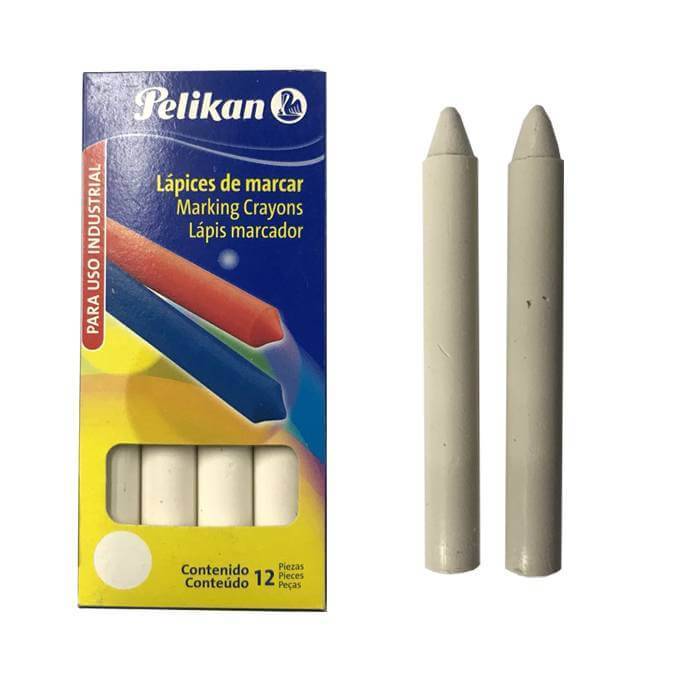 Tizón Marcador Pelikan 762 De Cera Blanca Caja X 12