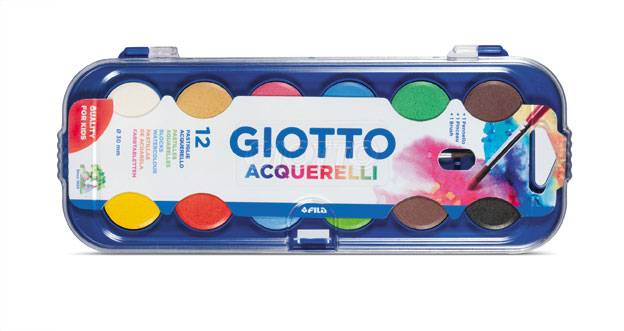 Acuarela Giotto Premium X 12 Colores + Pincel