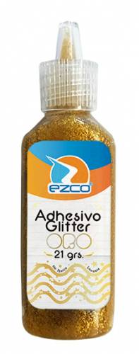 Adhesivo Glitter Ezco 21 Grs Oro