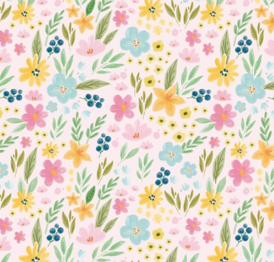 Papel Afiche Muresco F01368 Flores Pastel X 10 Un