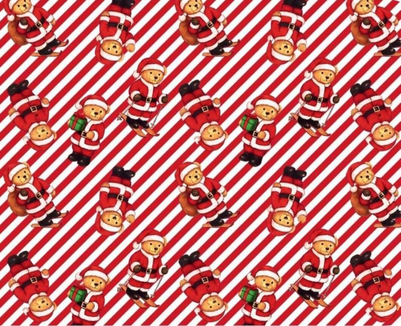 Papel Afiche Muresco F01475 Teddy Navidad  Paq X 10 Un