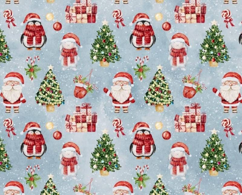 Papel Afiche Muresco F01484 Navidad Polar  Paq X 10 Un