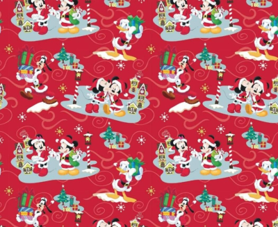 Papel Afiche Muresco F01492 Mickey Navidad  Paq X 10 Un
