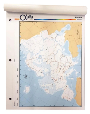 Mapa Alfa N°3 Político Europa 40 Hjs