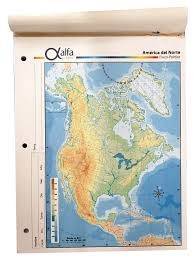 Mapa Alfa N°3 Físico Político America Del Norte 40 Hjs