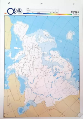 Mapa Alfa N°5 Político Europa 20 Hjs