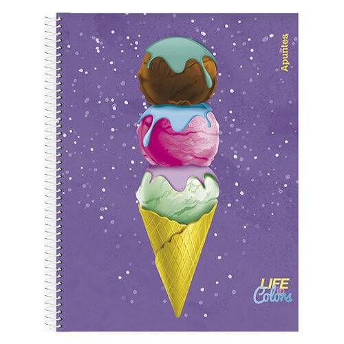 Cuaderno Apuntes Life In Colors 29,7 C/Esp X 80 Hjs Rayado