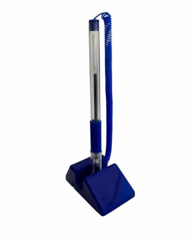 Boligrafo Asb Base Adhesiva C/Cordon Tinta Azul