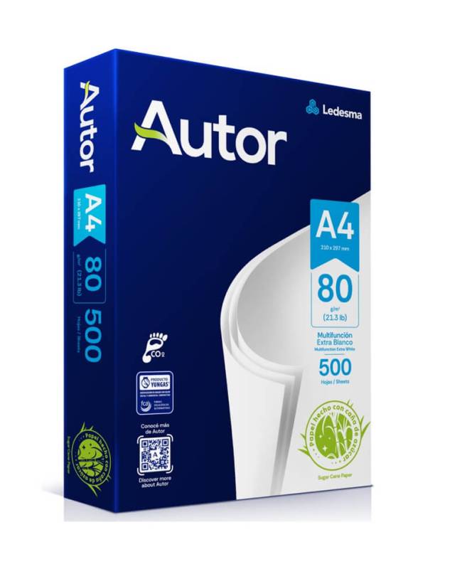 Papel Ledesma Autor 80 Gr A4 210X297 Multifunción