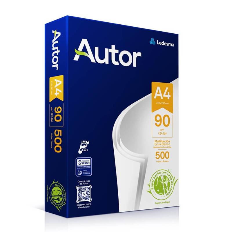 Papel Ledesma Autor 90 Gr A4 210X297 Multifunción