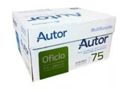 Papel Ledesma Autor 75 Gr Oficio 216X356 Mult Caja X 10 Unid
