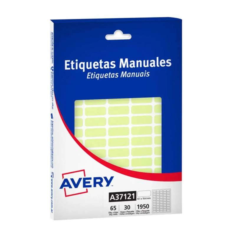 Etiquetas Avery A6 37121 Pastel Verde X 30 Hjs