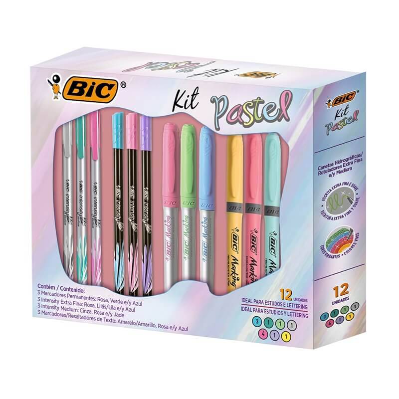 Kit Marcadores Bic Pastel X 12 Un 9309556