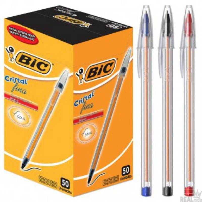 Boligrafo Bic Cristal Fina 0.8 Rojo Caja X 50 Un