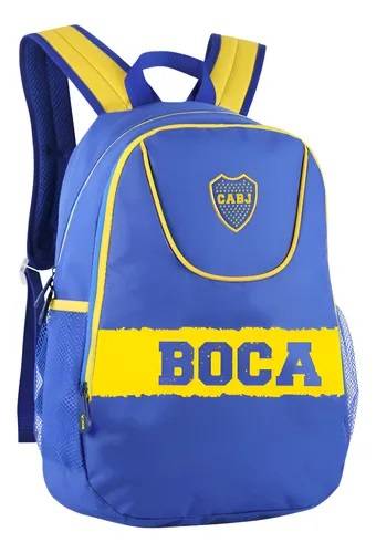 Mochila Boca Juniors Espalda 17,5 Bj67 Estampada